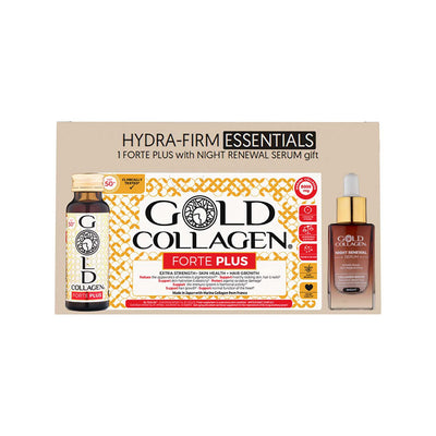 Boots Gold Collagen Hydra-Firm Limited Edition Bundle with Forte Plus Supplement and Night Renewal Serum- Buy online at McGrocer