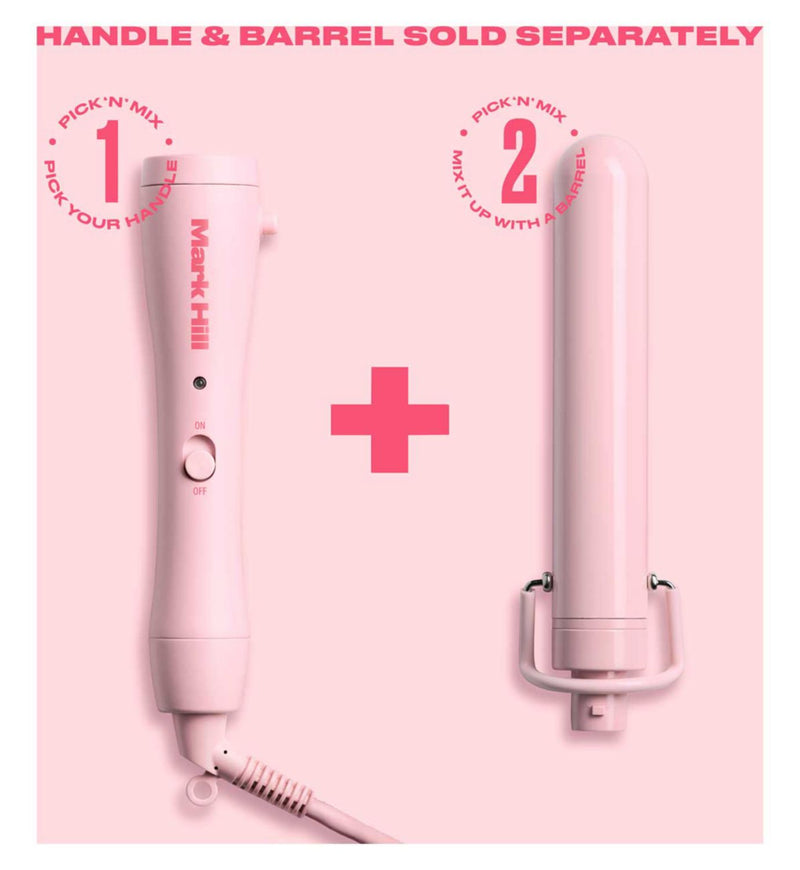 Mark Hill 32mm pink ceramic curling barrel, UK version