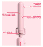 Mark Hill 32mm pink ceramic curling barrel, UK version