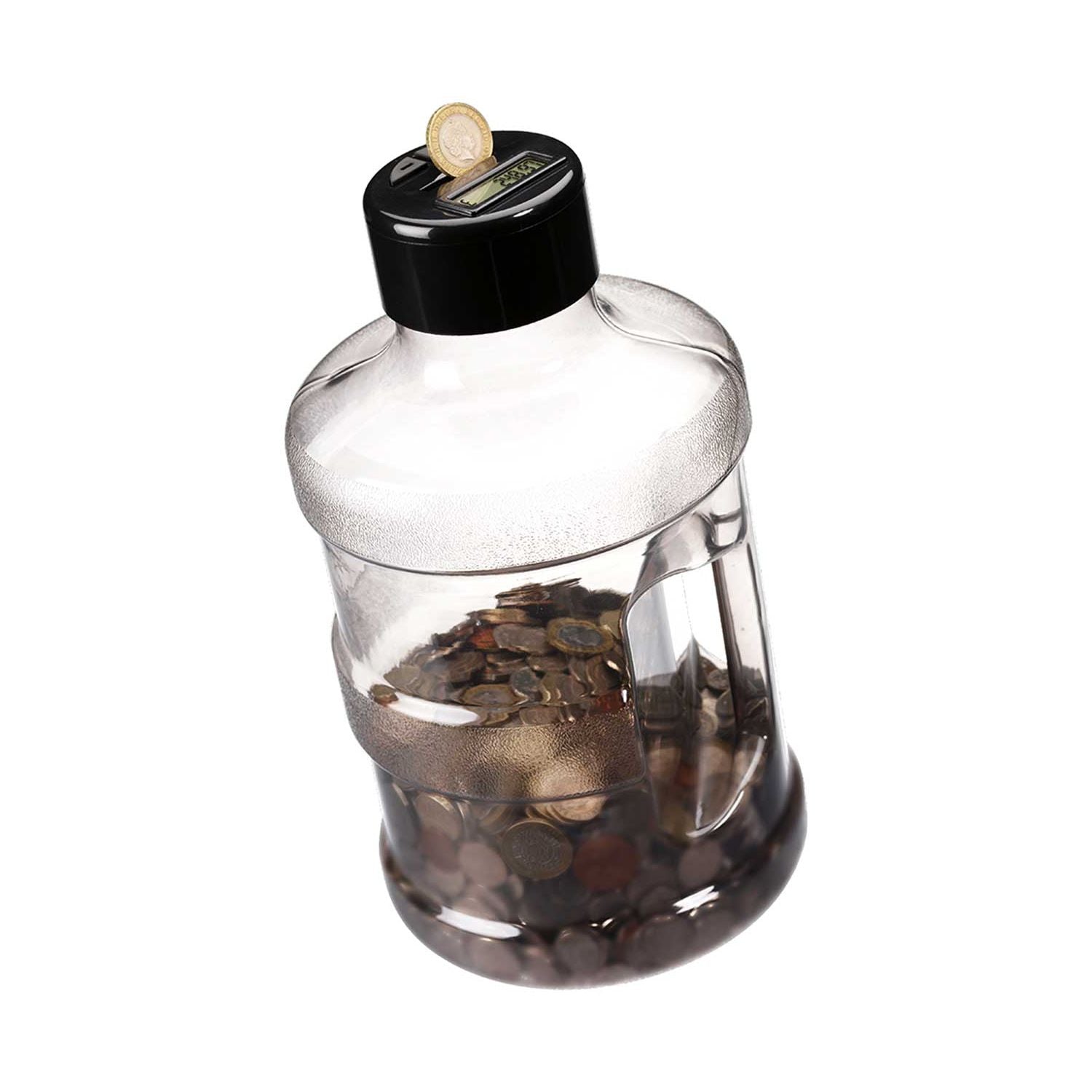 Ingenious super size coin counting jar, imported from the UK