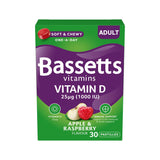 Bassetts vitamin D gummies apple and raspberry flavour 30 count, imported from the UK