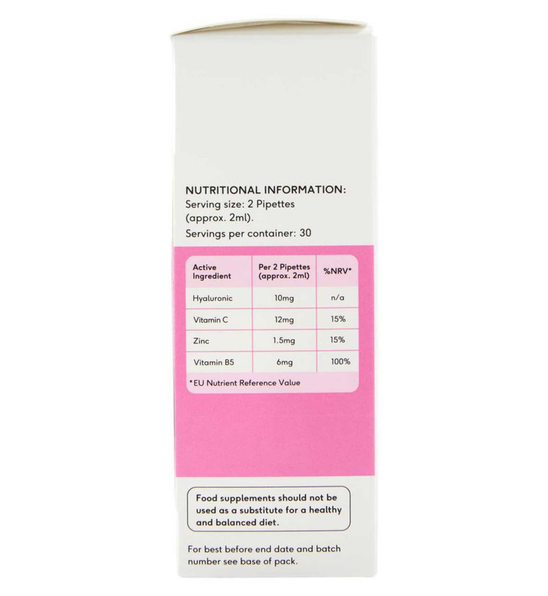 Beauty Dropz Hyaluronic Oral Skincare Vitamin Drops 60ml