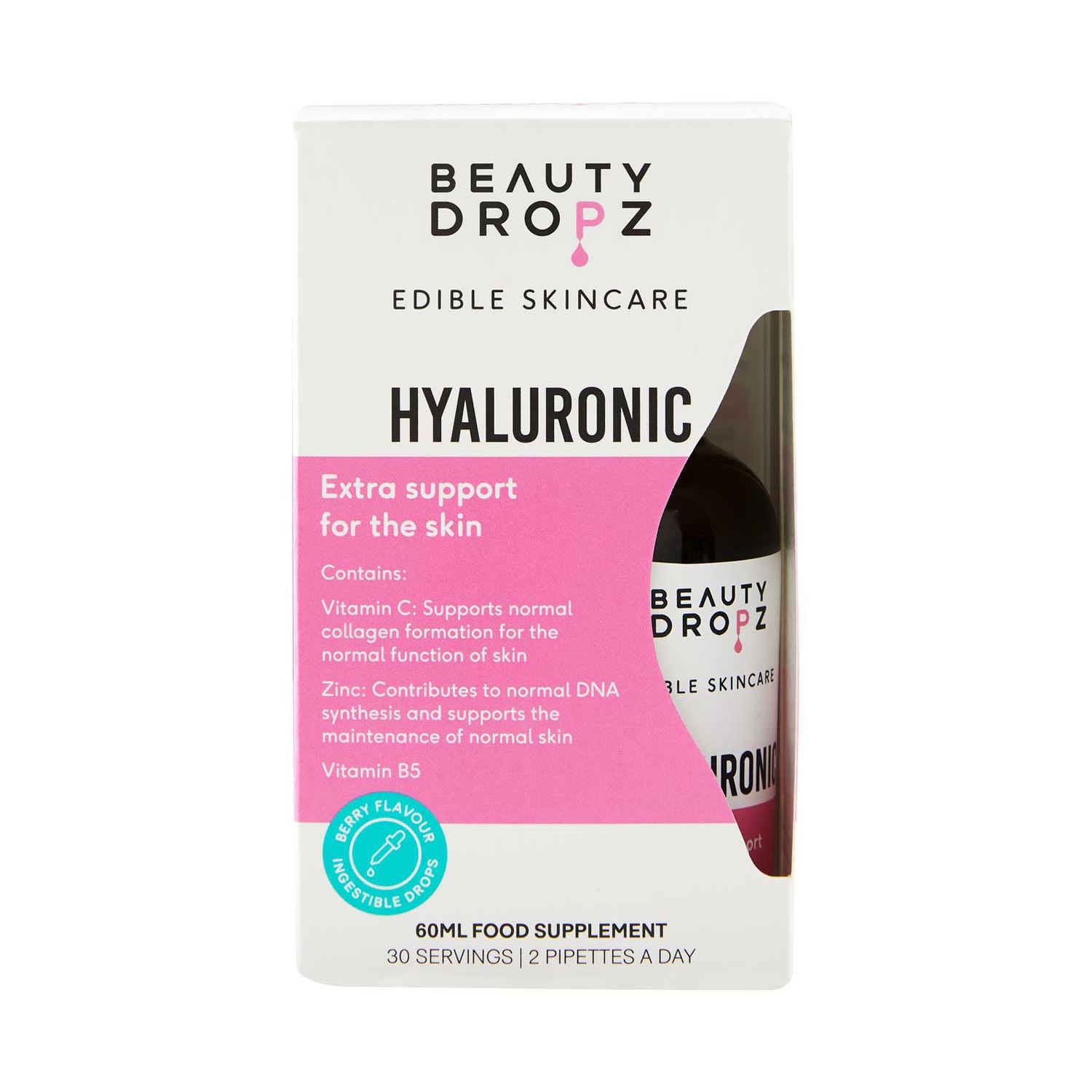 Beauty Dropz Hyaluronic Oral Skincare Vitamin Drops 60ml