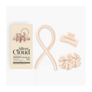 Silver Cloud Heatless Hair Curler Set Silver Ion Caramel (British brand)