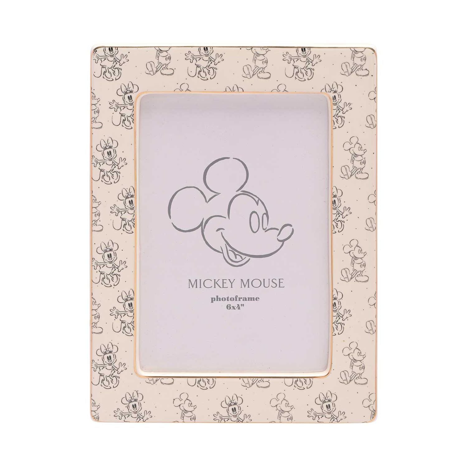 Disney Mickey Minnie ceramic photo frame 4x6 inch, UK version
