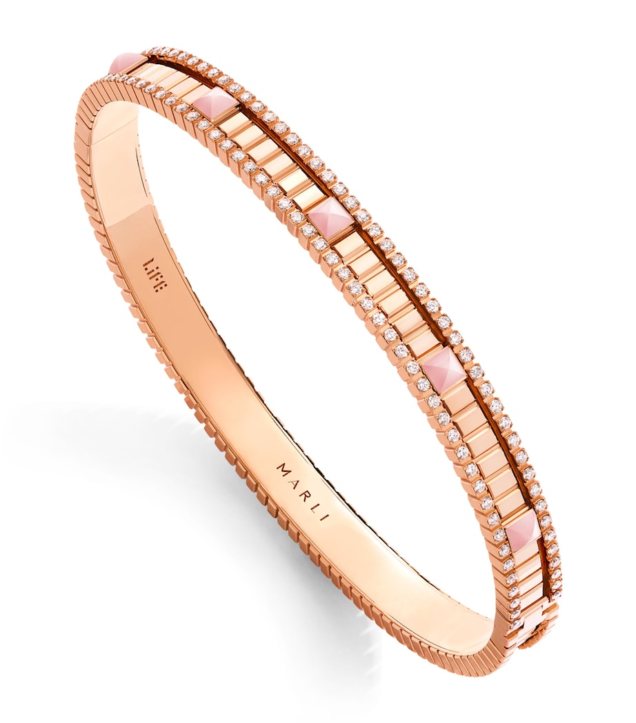 MARLI New York rose gold diamond quartzite bangle, UK version
