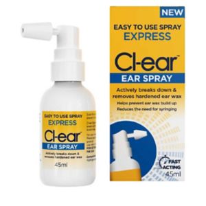 Cl-ear Express ørespray ørevoksfjerningsmiddel 45 ml