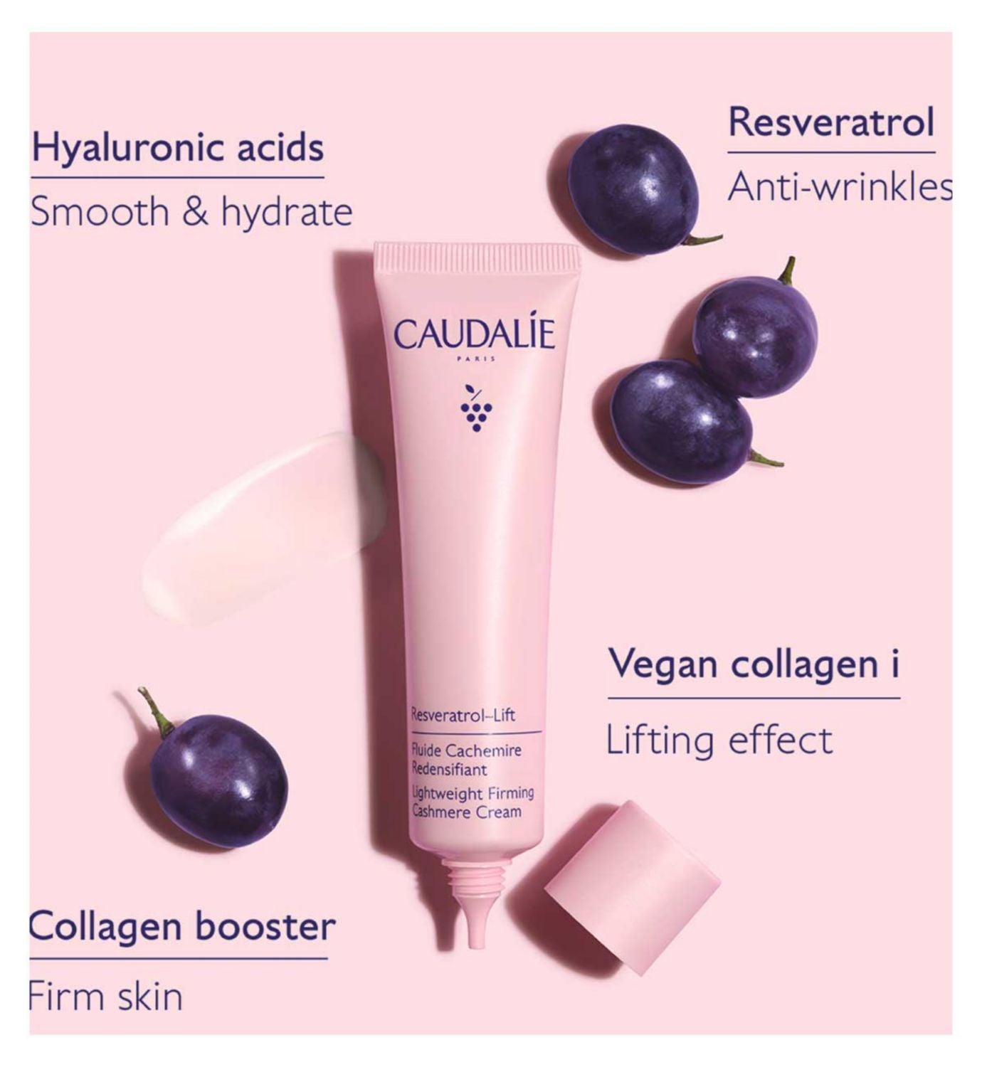 Caudalie Resveratrol-Lift Cashmere Firming Cream 40ml - British product