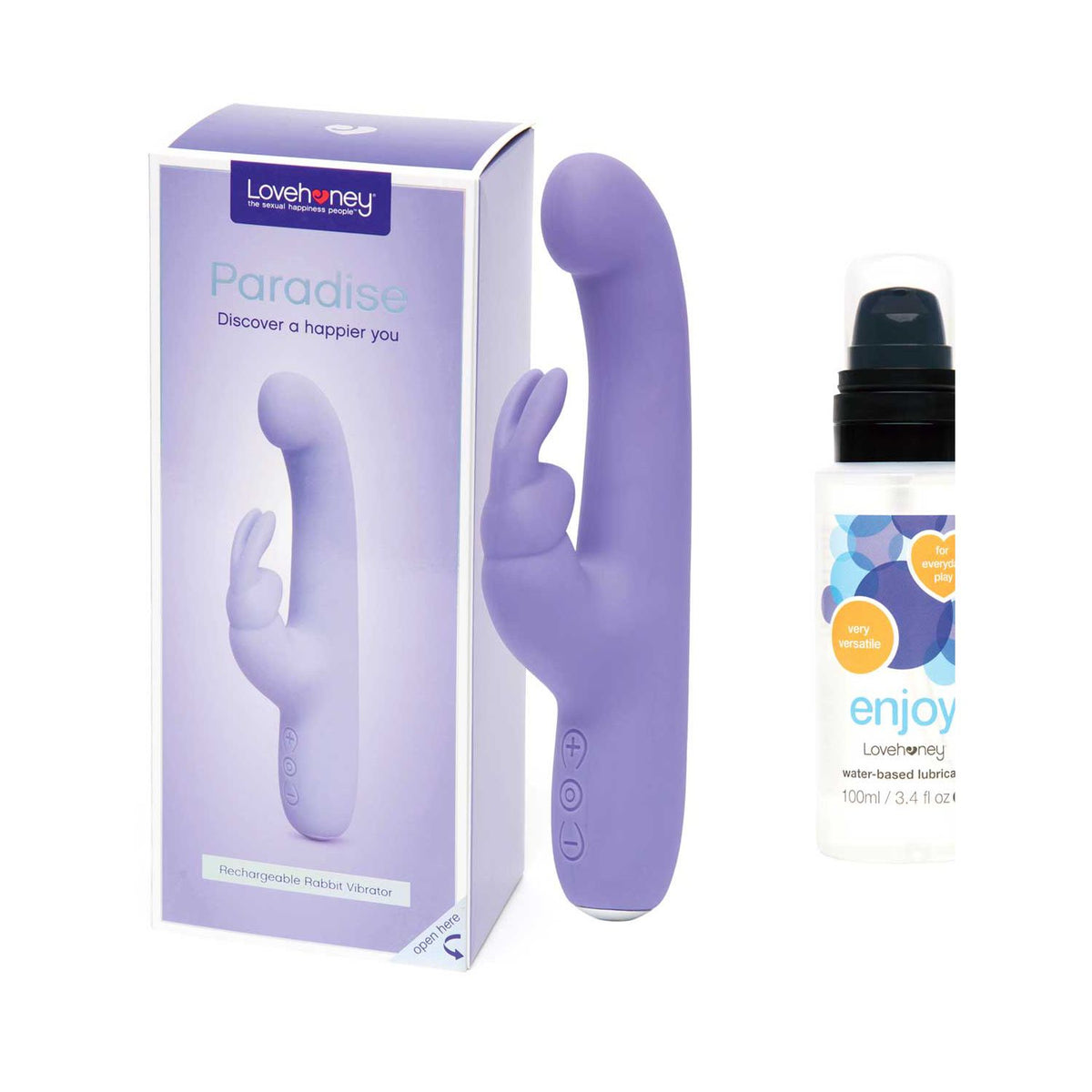 Lovehoney Paradise Rabbit Vibrator Bundle (British brand)