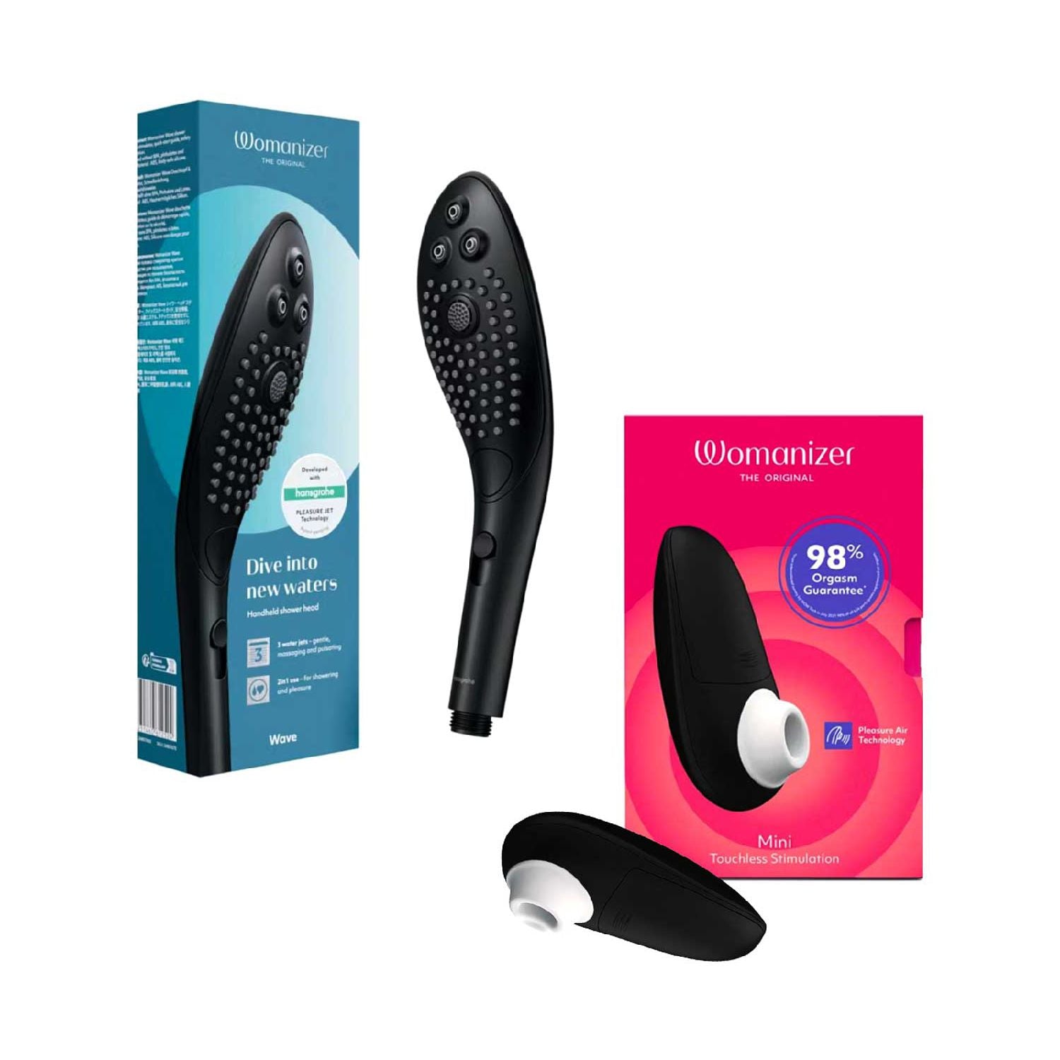 Womanizer Wave Black Bundle, imported from the UK