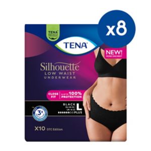 Tena Silhouette Pants Large Black 8 pack (British brand)
