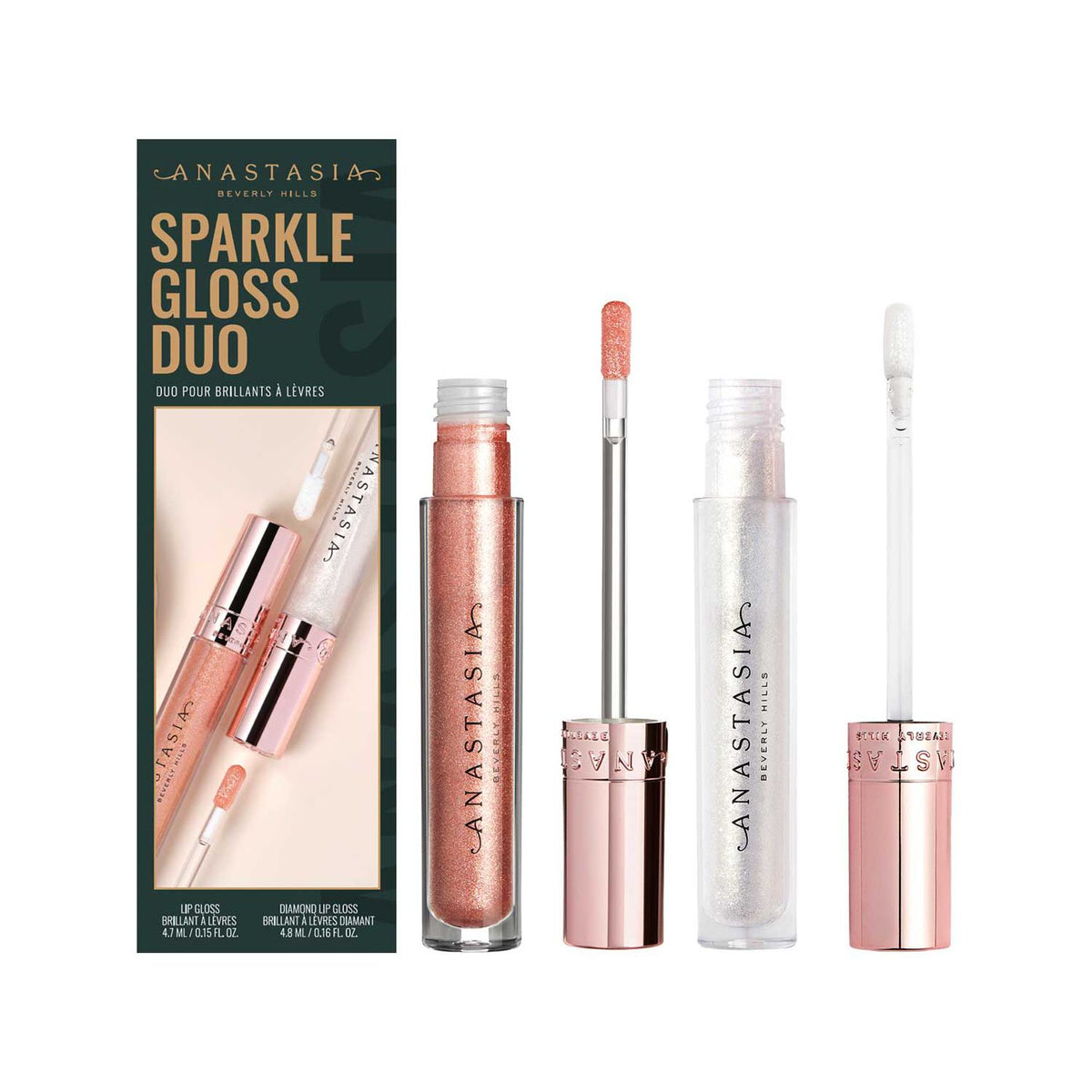 Anastasia Beverly Hills Sparkle Gloss Duo Honey Amber 9.5ml - British product