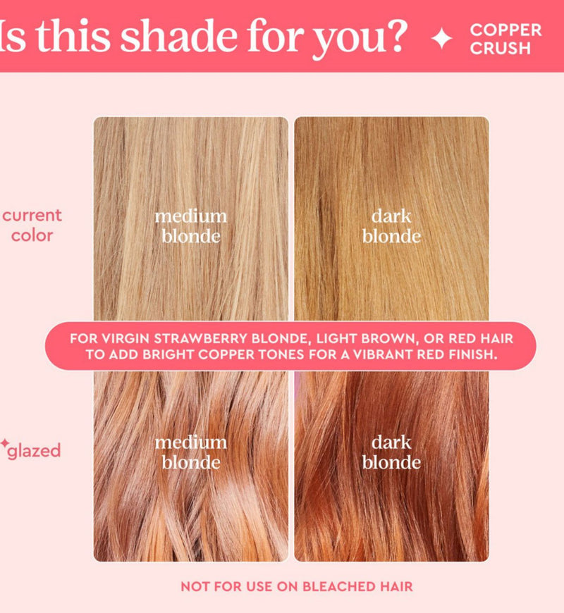 Glaze hair gloss Copper Crush 190ml, imported from the UK