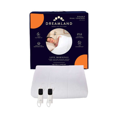 Boots Dreamland Love Mornings All Season Heated Cotton Duvet Double Dal Control 200x200cm- Buy online at McGrocer