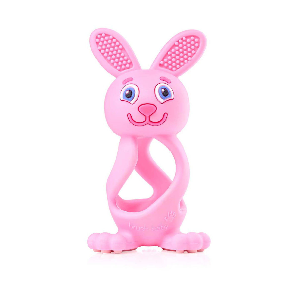 brush-baby Bobbie Bunny baby teether toy rose pink, imported from the UK