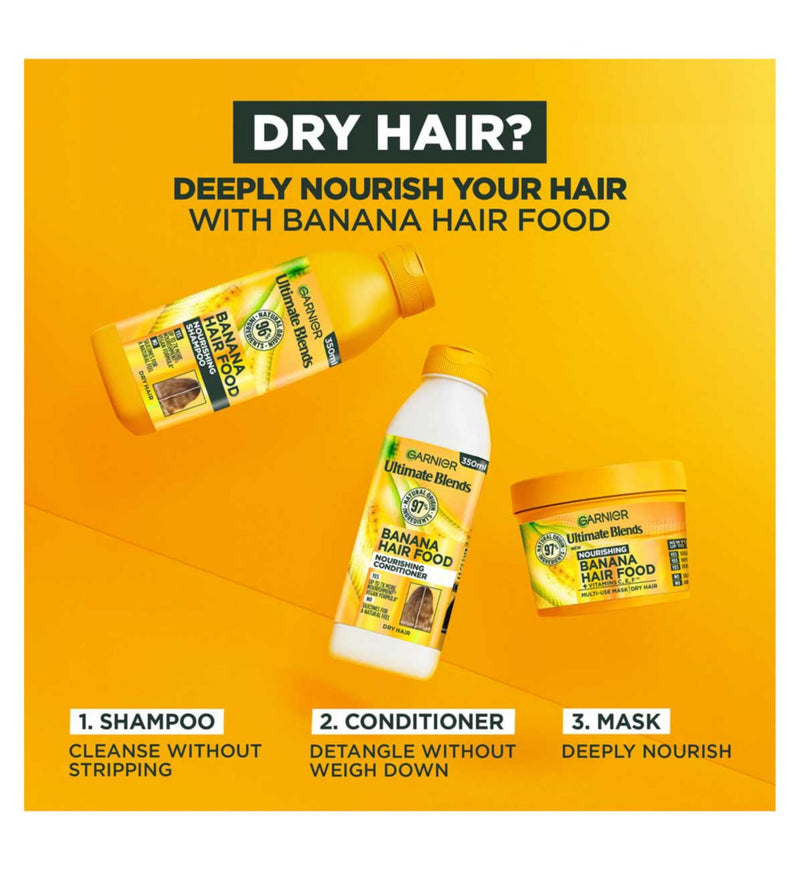 Garnier Hair Food Banana Bundle with shampoo conditioner and mask - British product