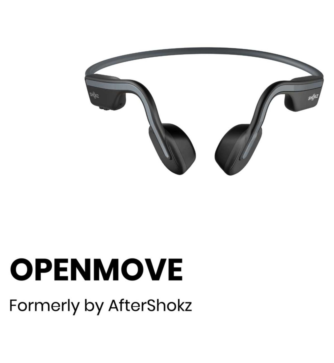 Shokz bone conduction sports headphones in grey - British product