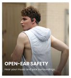 Shokz bone conduction sports headphones in grey - British product