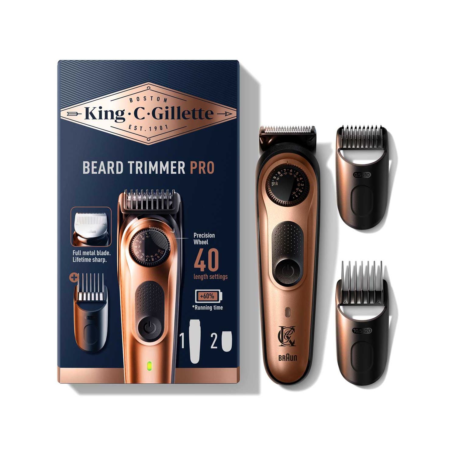 King C Gillette beard trimmer PRO (British brand)