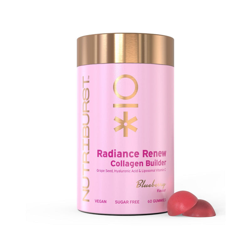 Nutriburst Radiance Renew Collagen Builder Vitamin Gummies Blueberry - 60 Gummies
