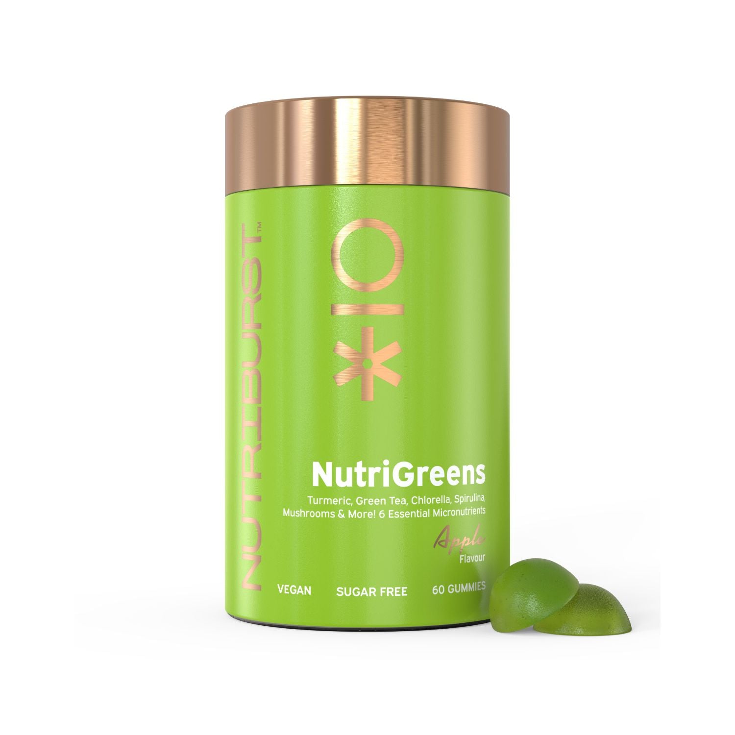 Nutriburst greens gummies apple 60 gummies - British product