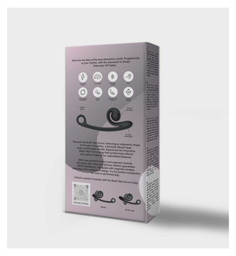 Snail Vibe Curve black rabbit vibrator (British brand)