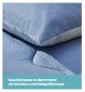 Silentnight Seersucker Coverless Duvet Set Blue Grey Double (British brand)