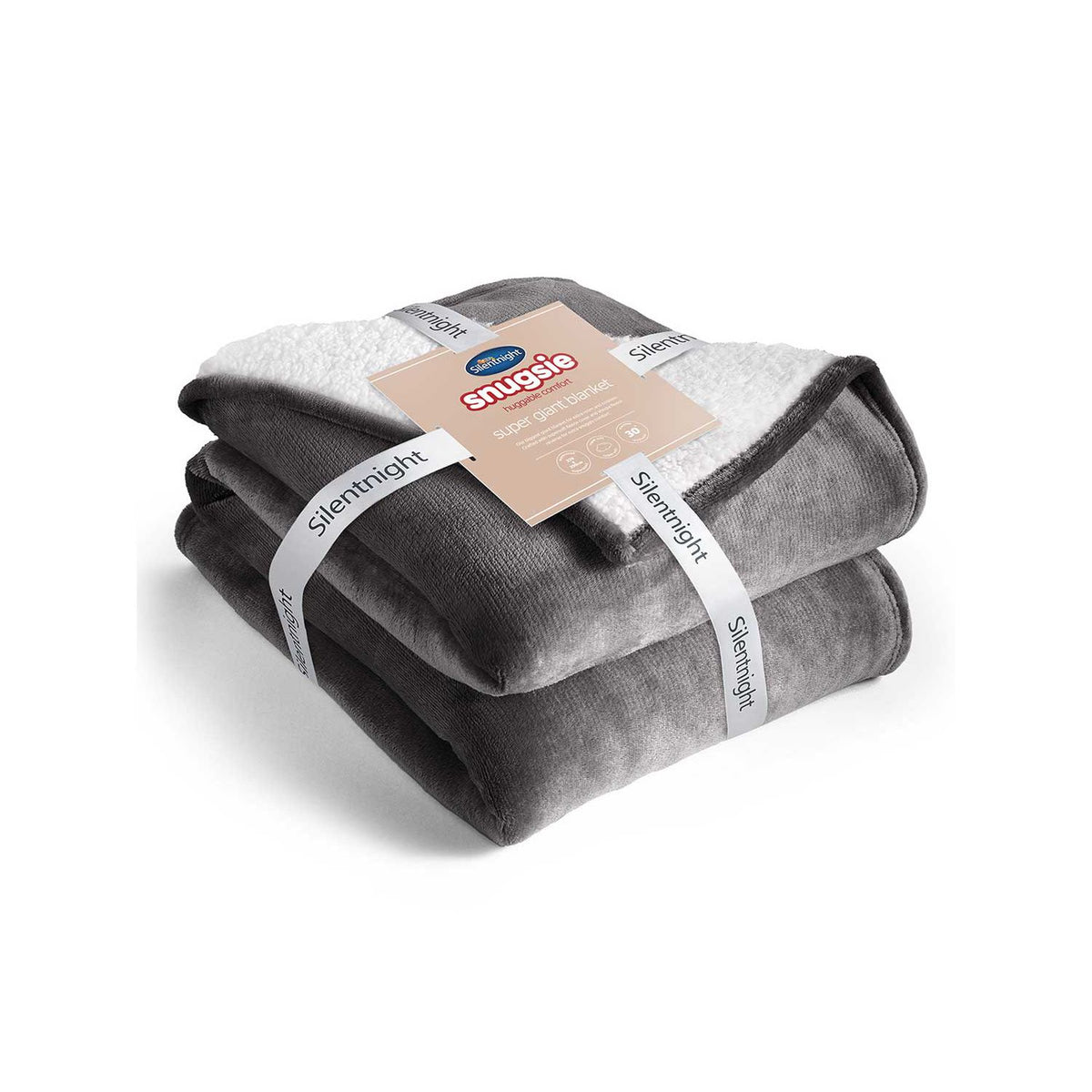 Silentnight Snugsie Super Giant Family Blanket - 270 x 230cm - Charcoal