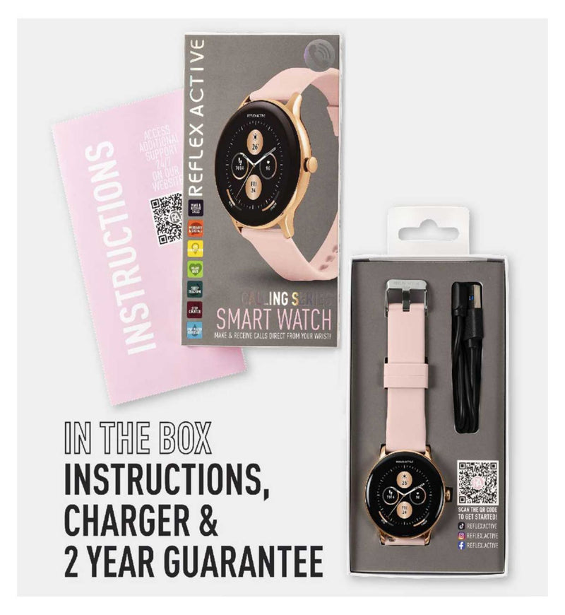 Reflex Active Series 22 pink smart calling watch (British brand)