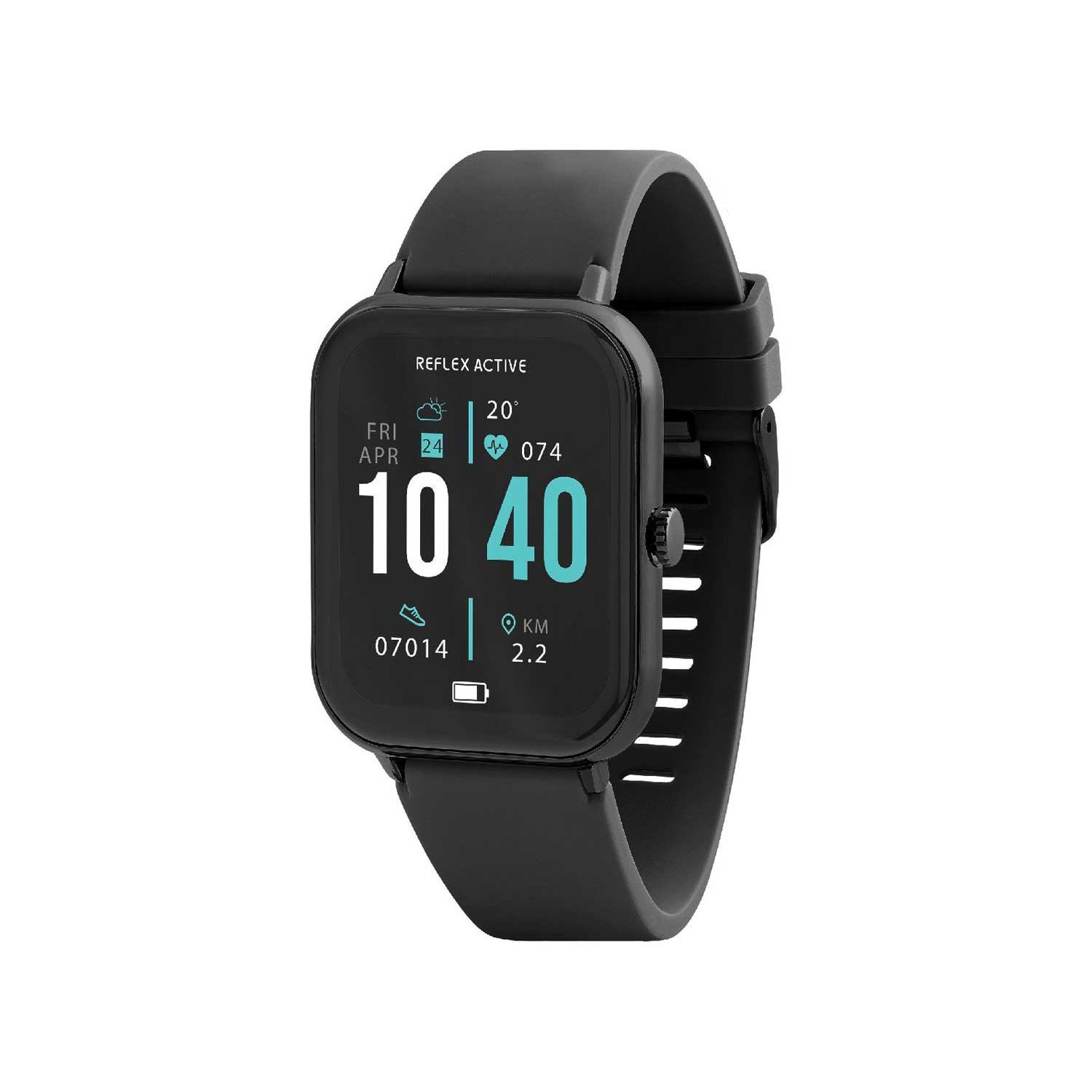 Reflex Active Series 23 Black smartwatch, imported from the UK