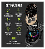 Reflex Active Series 31 smartwatch black stainless steel strap - British product