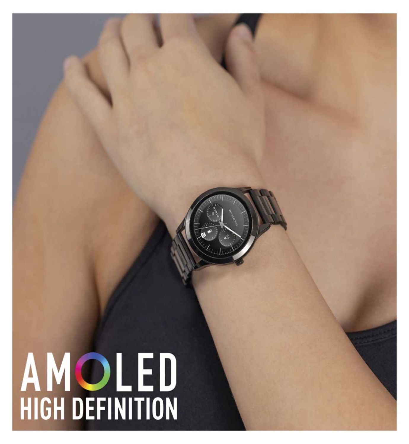 Reflex Active Series 31 smartwatch black stainless steel strap - British product