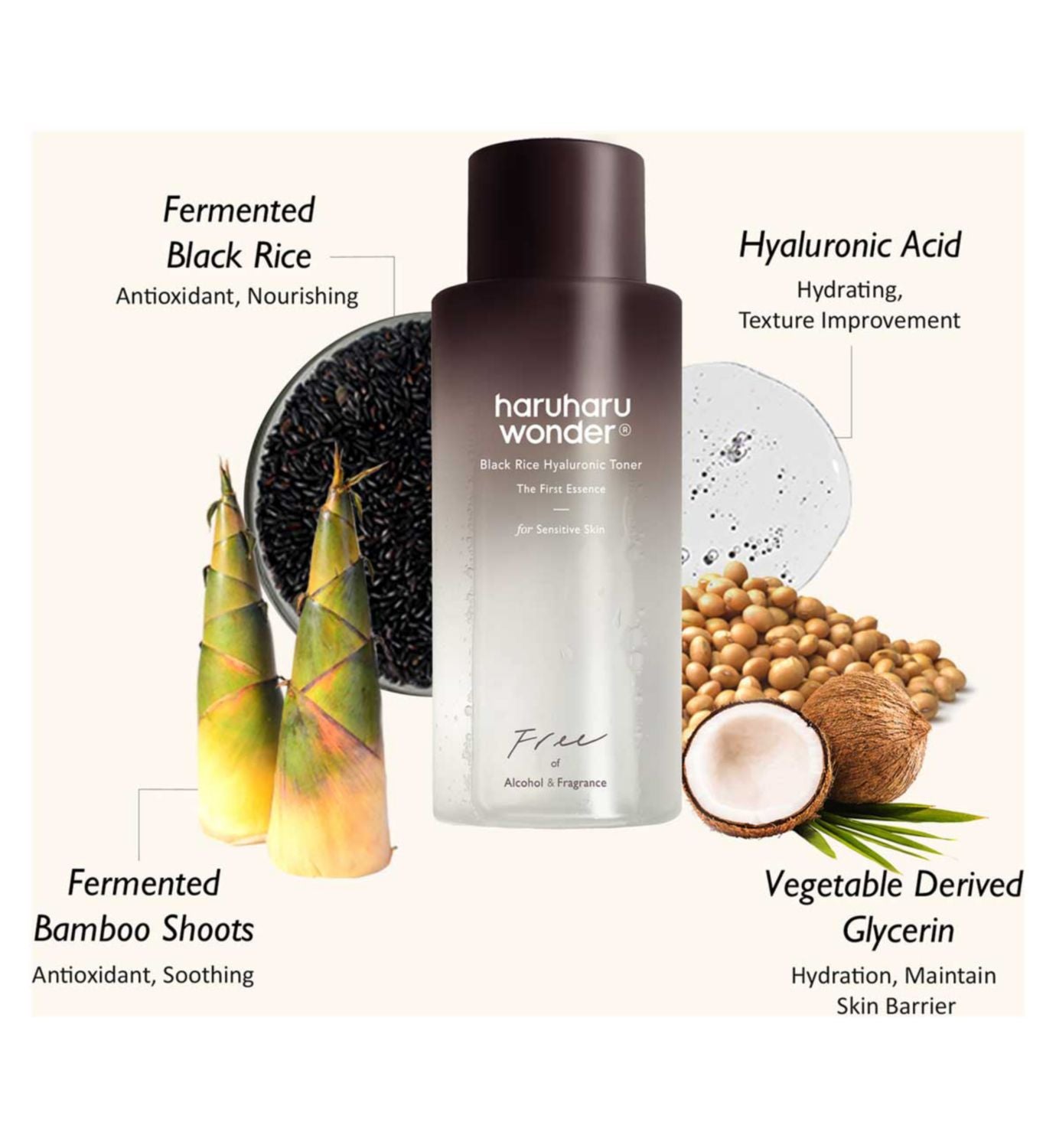 Haruharu Wonder Black Rice Hyaluronic Toner 150ml, UK version