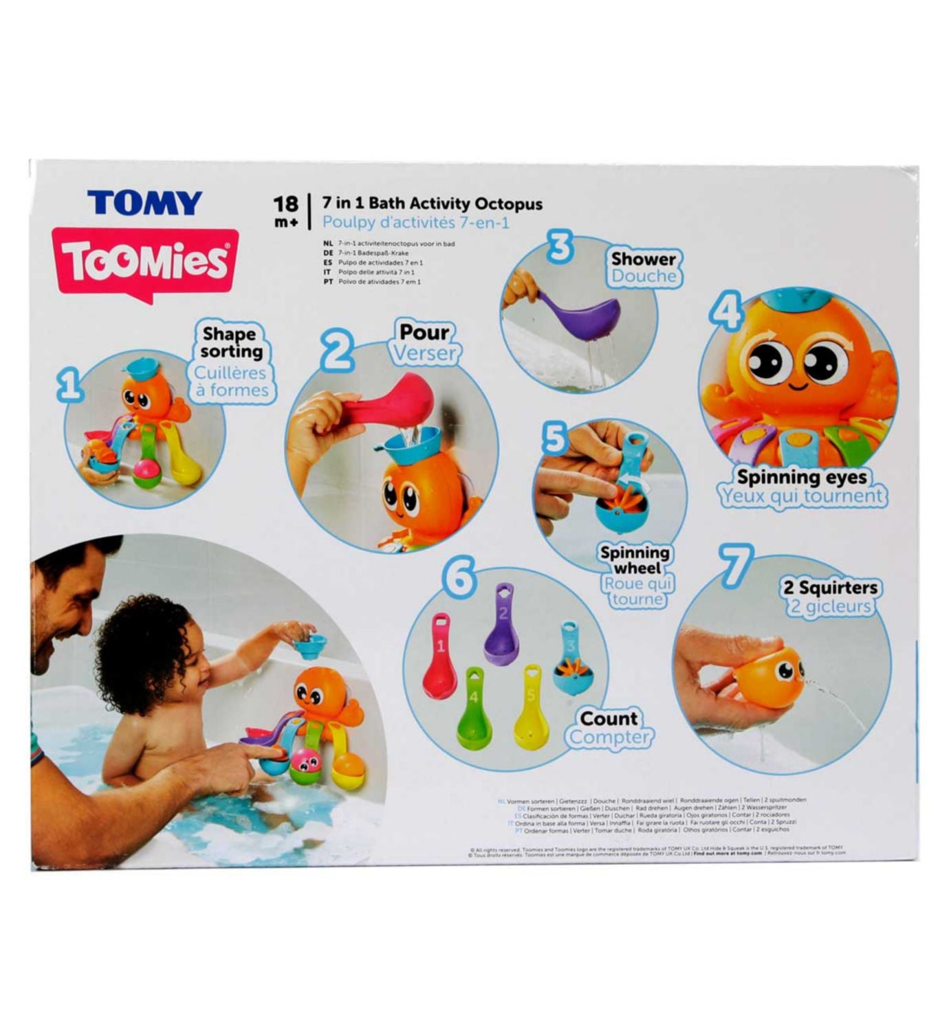 Toomies 7 in 1 bath activity octopus toy - British product