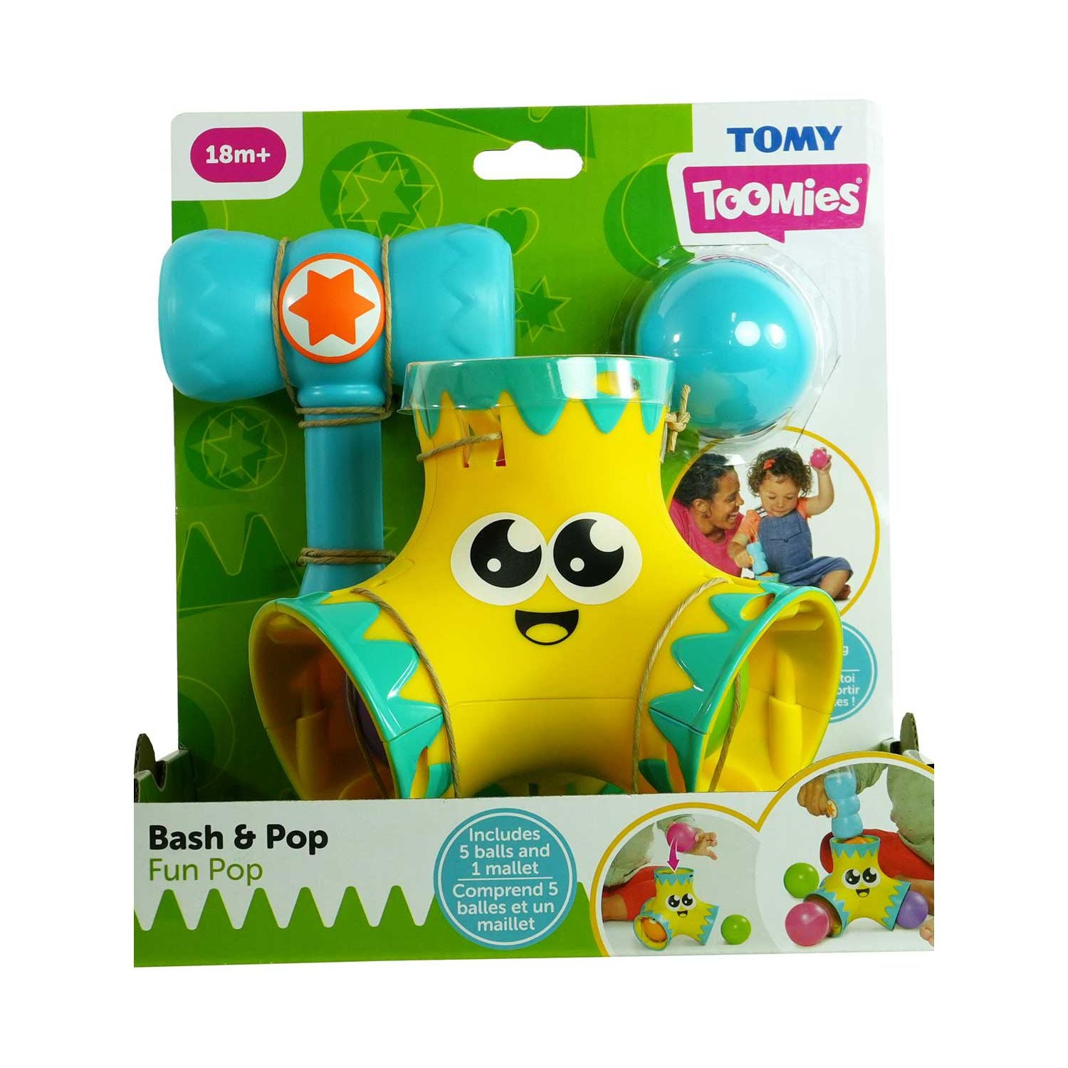 Toomies hammer ball drop toy with mallet and balls, imported from the UK