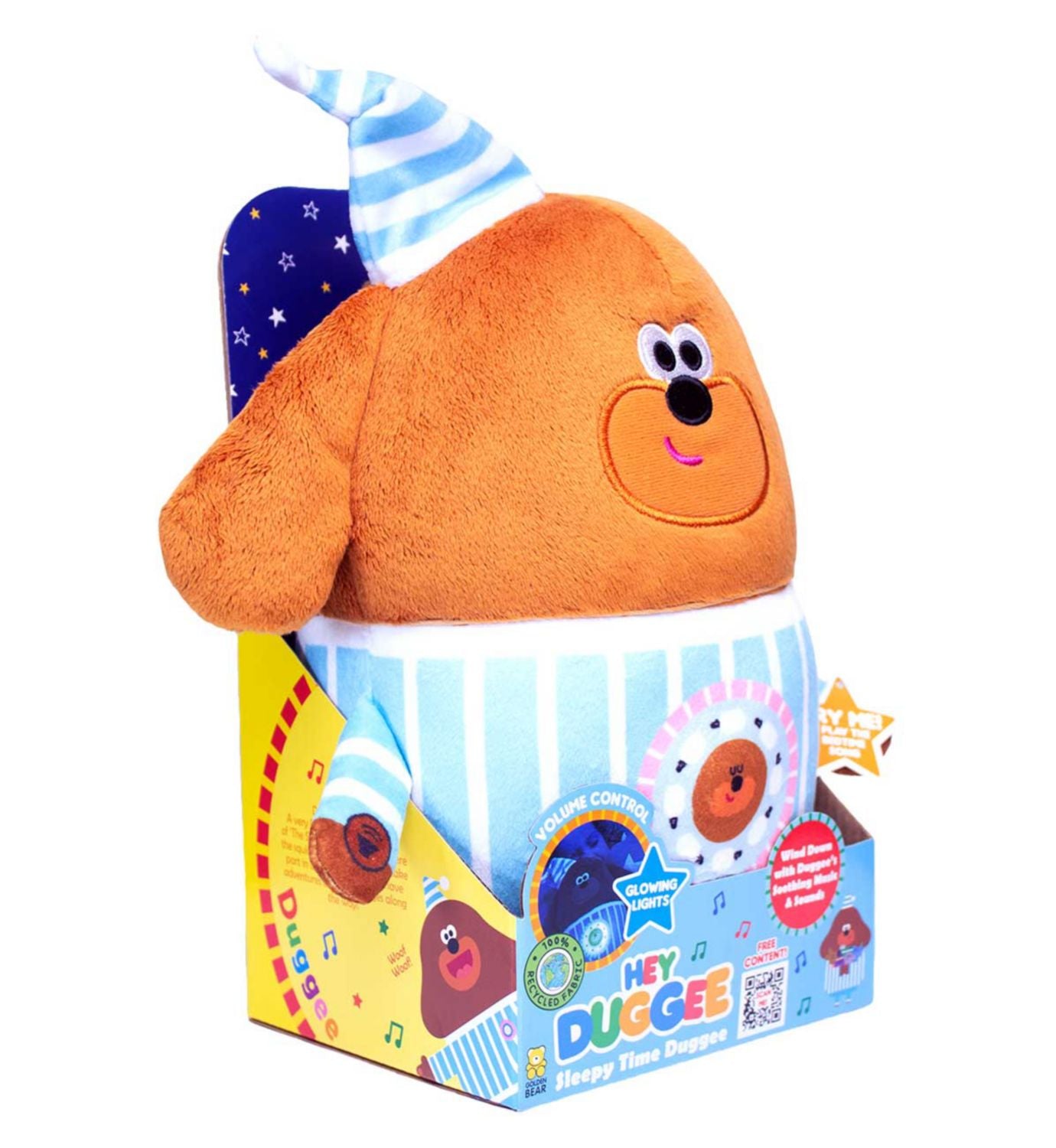 Hey Duggee Sleepy Time Duggee soft toy with music and lights (British brand)