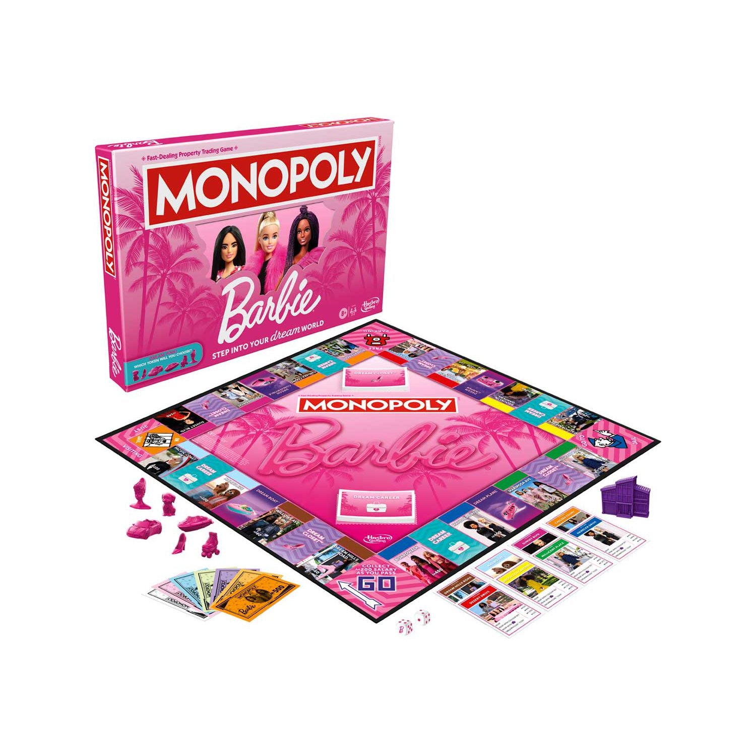 Monopoly Barbie Edition board game for ages 8 - imported from the UK