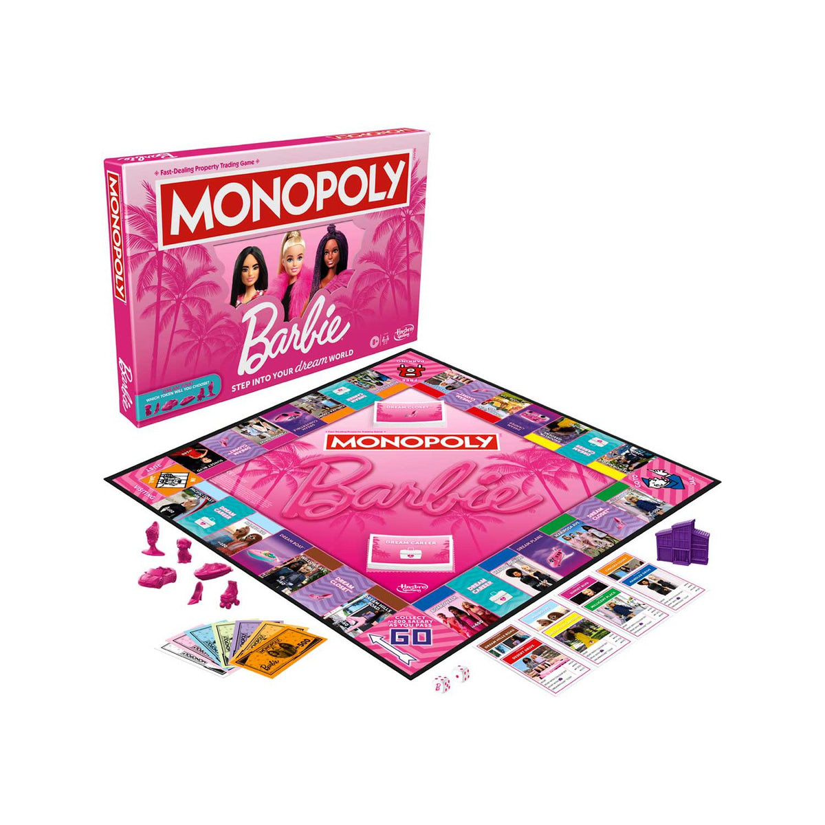 Monopoly Barbie Edition board game for ages 8 - imported from the UK
