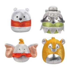 Squishmallows Disney 100-årsjubileum 4-pakning Winnie The Pooh Simba Dumbo 5-tommers plysj mykt leketøy