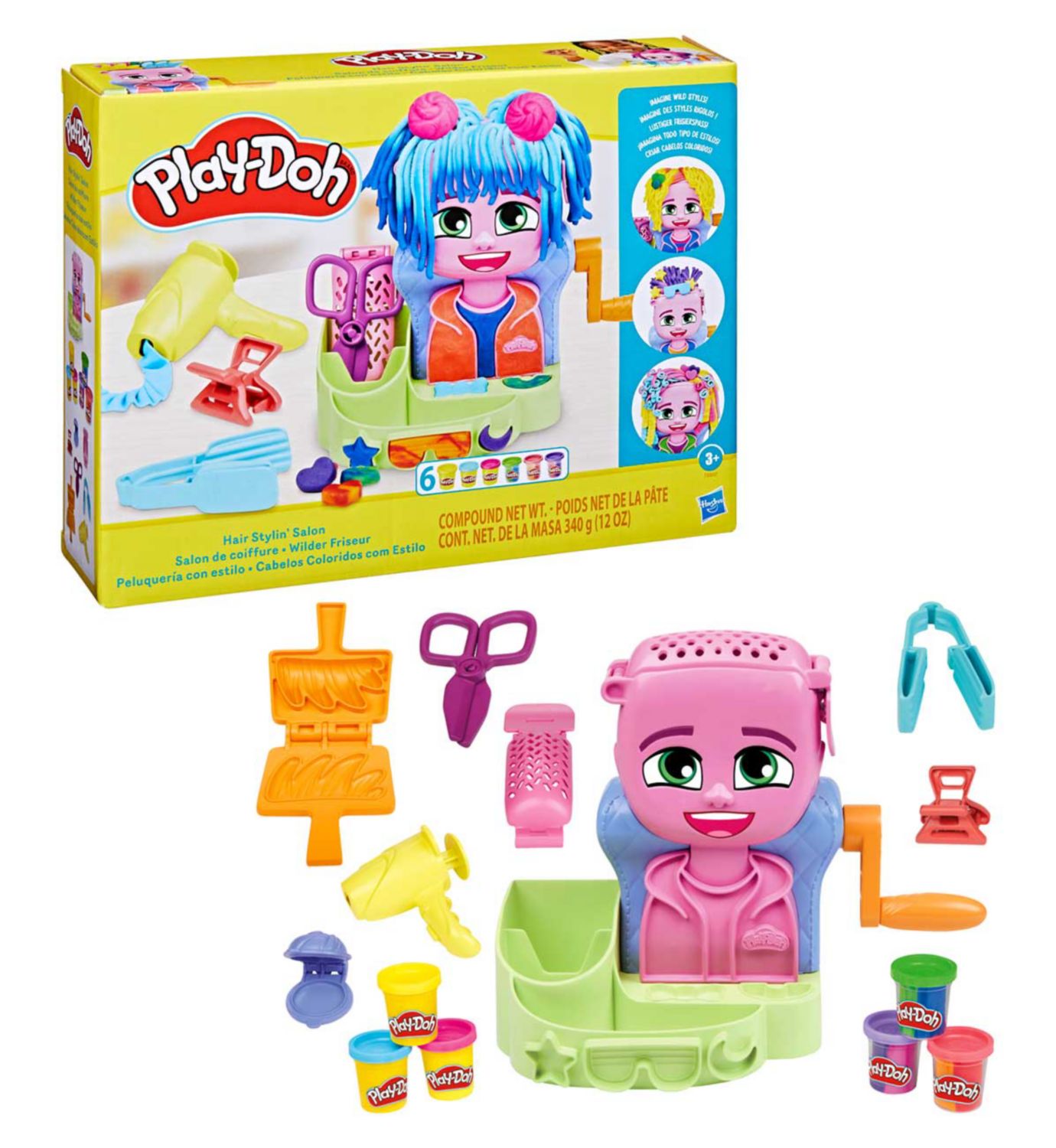 Play-Doh Hair Stylin Salon playset, imported from the UK