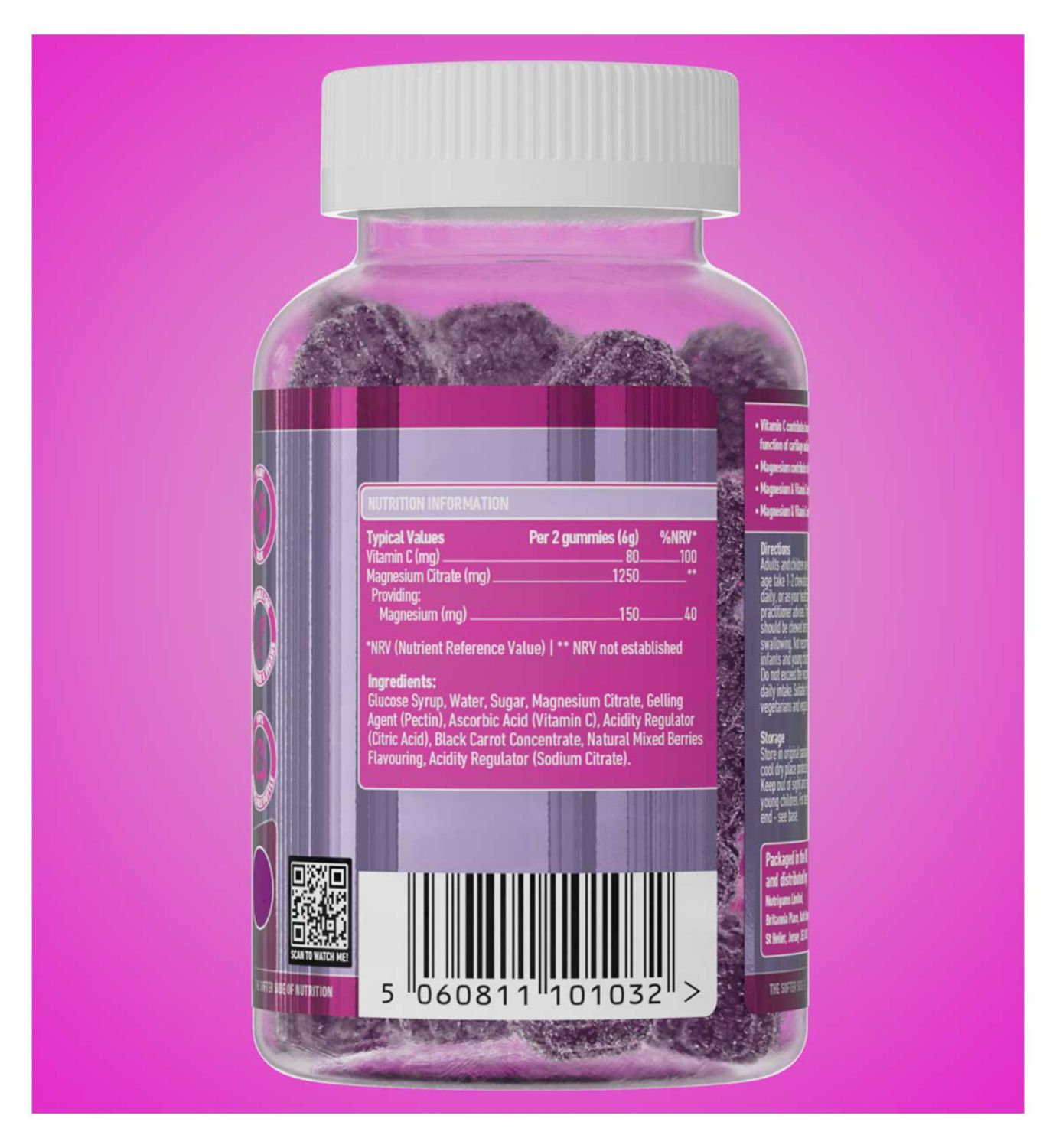Nutrigums magnesium citrate gummies 60s - British product