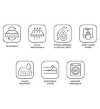 Miniuno fibre standard cot mattress 120x60cm, UK version