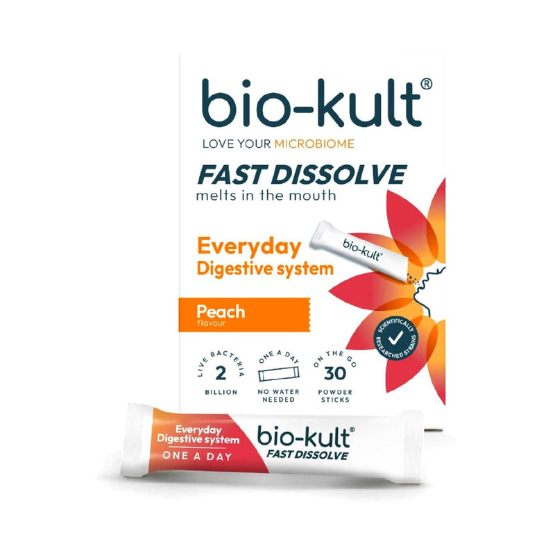 Bio-Kult Fast Dissolve Powder Sticks, Peach Flavour - 30 Sticks