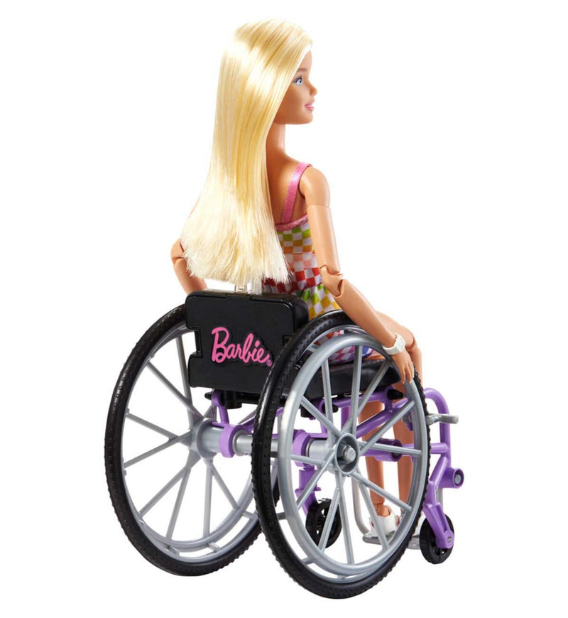 Barbie Wheelchair Doll Blonde Hair Fashionista Style - British product