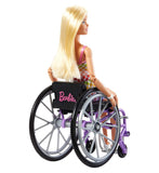 Barbie Wheelchair Doll Blonde Hair Fashionista Style - British product