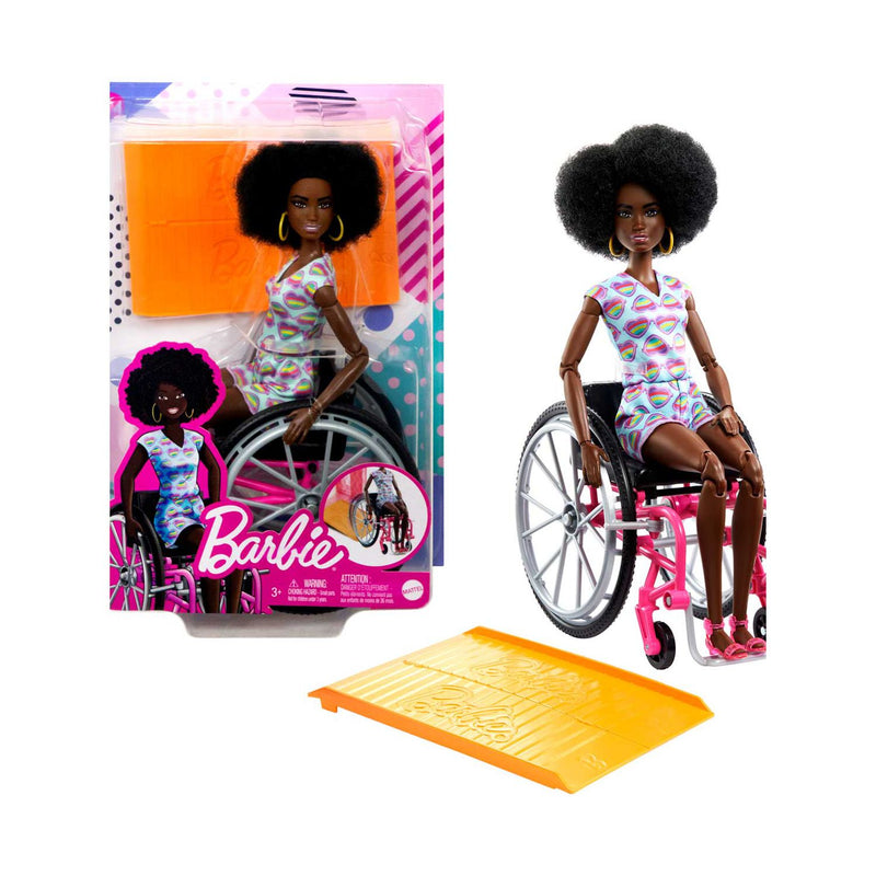 Barbie Wheelchair Doll Black Hair Style - British product