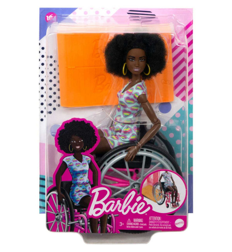 Barbie Wheelchair Doll Black Hair Style - British product