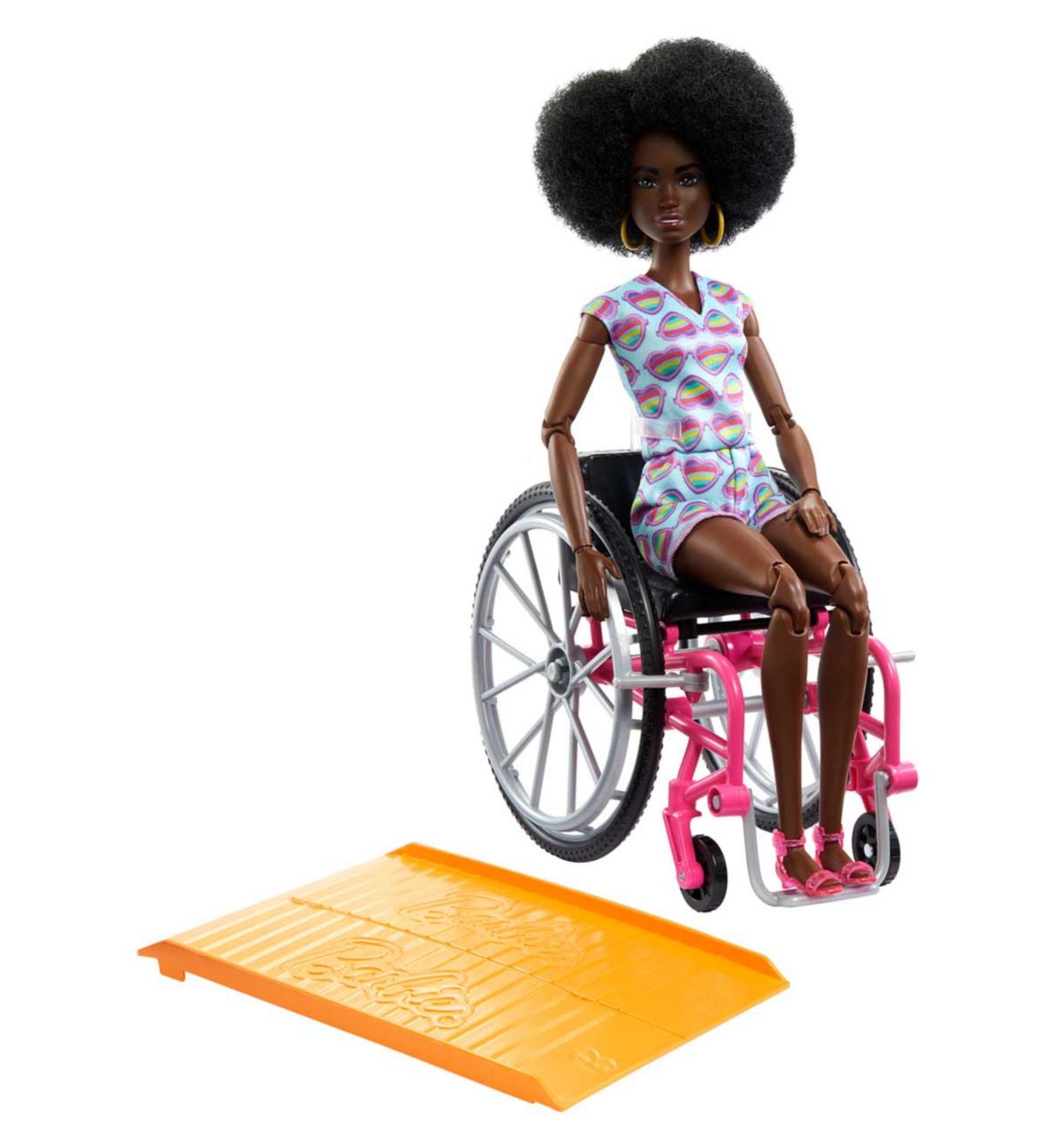 Barbie Wheelchair Doll Black Hair Style - British product