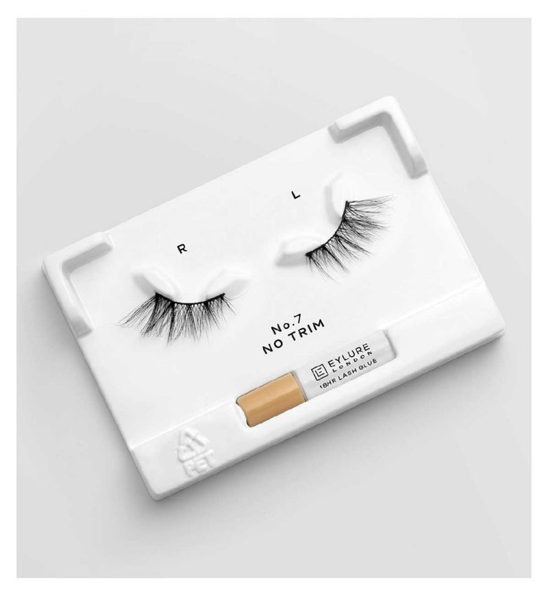 Eylure No.7 half false lashes pair with adhesive - British product