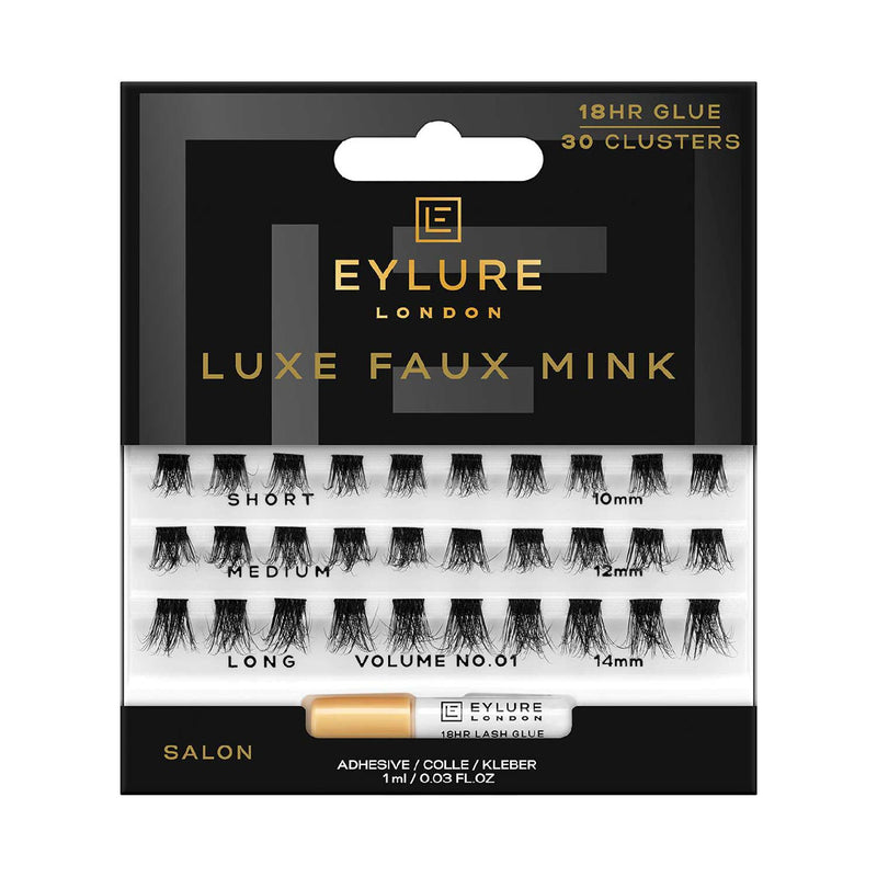 Eylure faux mink cluster lashes with adhesive, UK version
